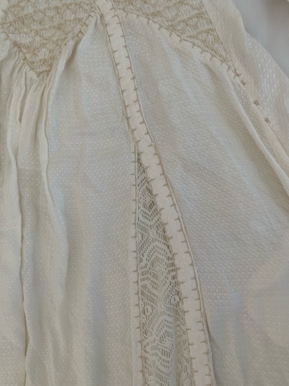 Free People "Southwest" Lace Maxi Dress in Ivory - Size S EUC - Picture 5 of 16